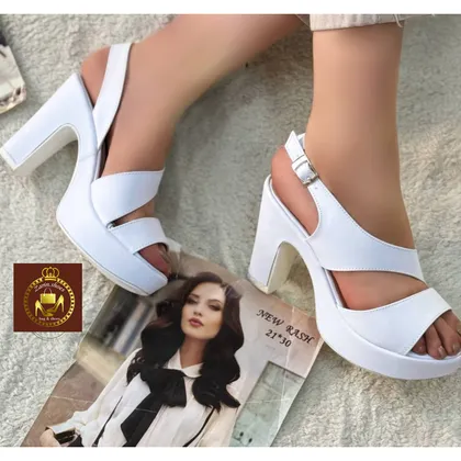 صندل سفید پاشنه‌بلند 9 سانت طبی زنانه کد S 20
