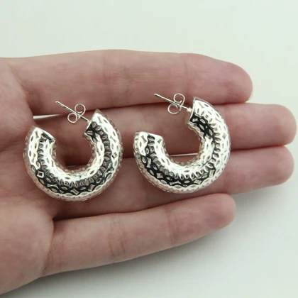 گوشواره زنانه مجلسی آبکاری نقره