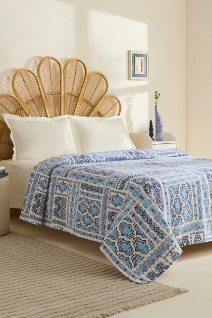 روتختی پیکه دو نفره Karaca Home مدل Lunara پنبه - آبی