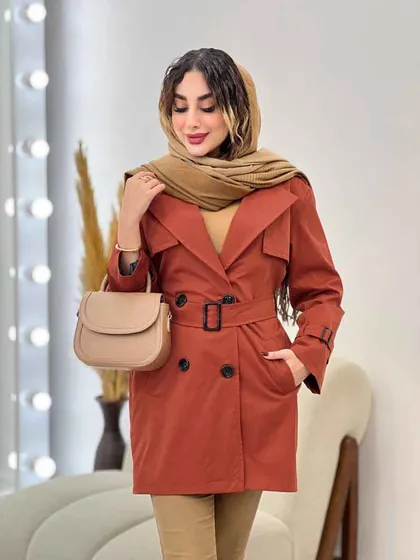 بارانی چهار دکمه آستین بند دار