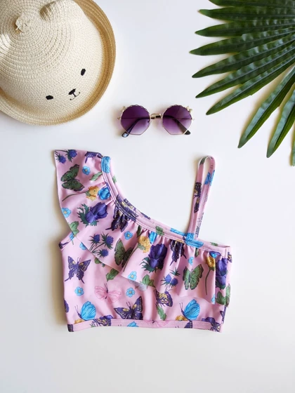 مایو نیم‌تنه و شورت دخترانه