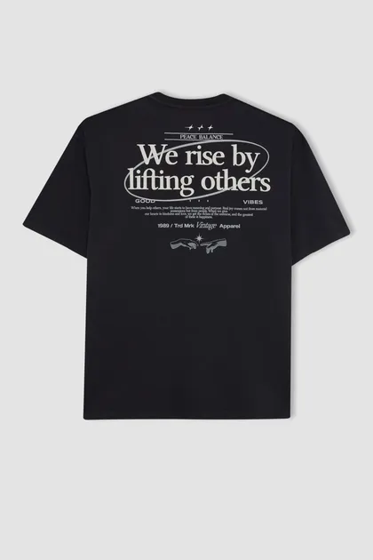 تیشرت آستین کوتاه چاپ شده با یقه C7165x24sm C7165AX24SM