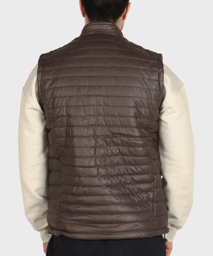 پافر مردانه چرمی و بدون کلاه 2549