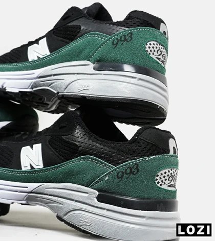 کفش کتانی بزرگ پا مشکی سبز NEW BALANCE 993