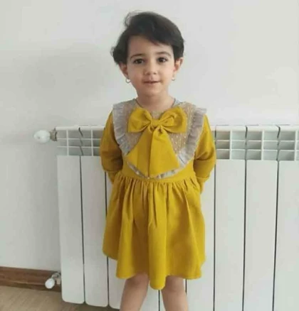 پیراهن دخترانه پاپیونی