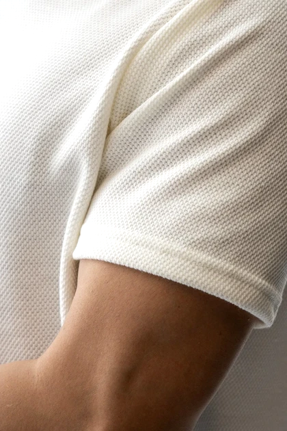 تیشرت آستین کوتاه ژاکارد بیسیک مردانه