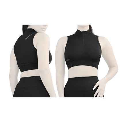 نیم‌تنه نیم زیپ ورزشی زنانه نایک مدل Mub-622 مشکی