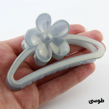 کلیپس دخترانه مدل بیضی گل‌دار سایه روشن