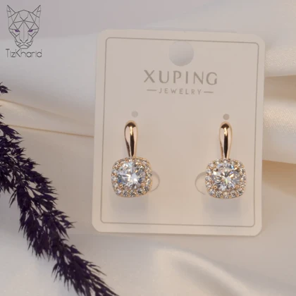 گوشواره حلقه‌ای الماس بزرگ ژوپینگ