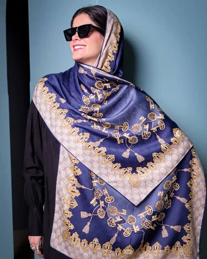 شال ابریشم ژاکارد گوچی کلید 20189