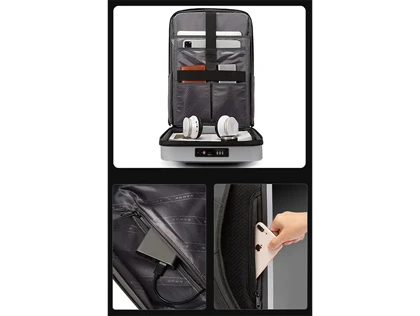 کوله پشتی لپ تاپ 15.6 اینچ بنج Bange اصل مدل BG-7682 قفل دار