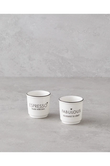 فنجان اسپرسو دو نفره English Home مدل Fabulous - سفید