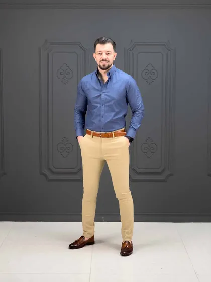 پیراهن 03141 POLO آبی