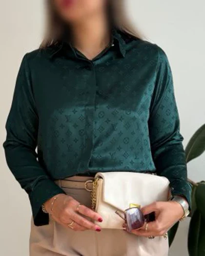 شومیز ساتن مجلسی ال وی