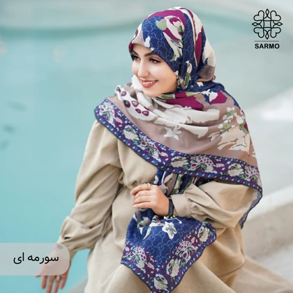 روسری نخ پنبه سیمرغ