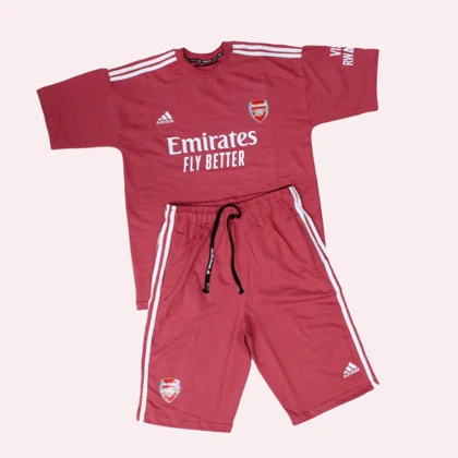 ست ورزشی مردانه آرسنال | تیشرت و شلوارک نخ پنبه با کیفیت بالا