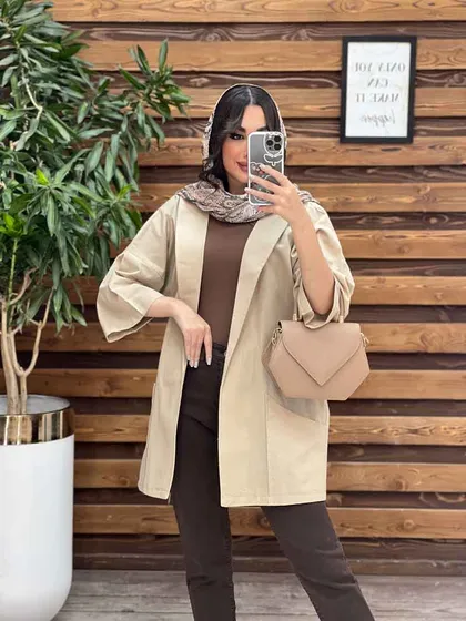 مانتو یقه برگردون دو جیب