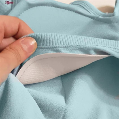 کراپ تاپ پددار زنانه مدل کبریتی آبی روشن