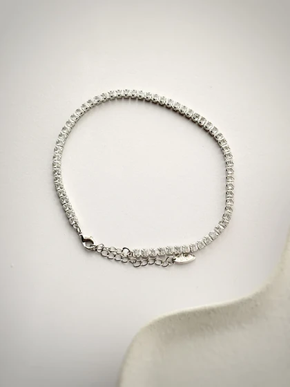 پابند تنیسی نگین مربعی