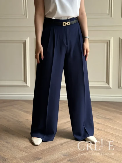 شلوار کرپ کنزو پیله دار قد 109