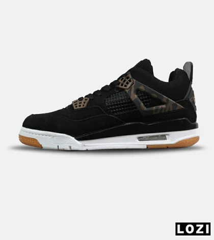 کفش کتانی ساق‌دار مردانه و زنانه مشکی NIKE jordan 4 مدل 7716