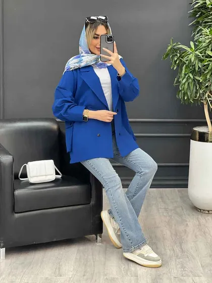مانتو لینن پشت پاگن دو جیب