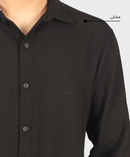 پیراهن لینن مردانه ساده 4409