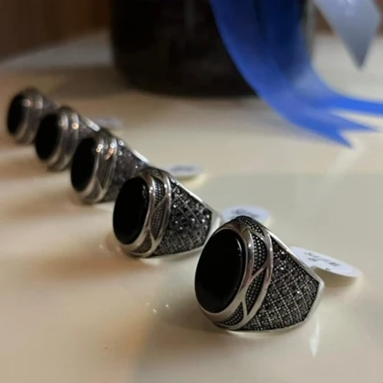 انگشتر استیل رنگ ثابت مردانه کد tw10016