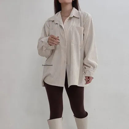 شومیز مخمل کبریتی Daisy کرمی