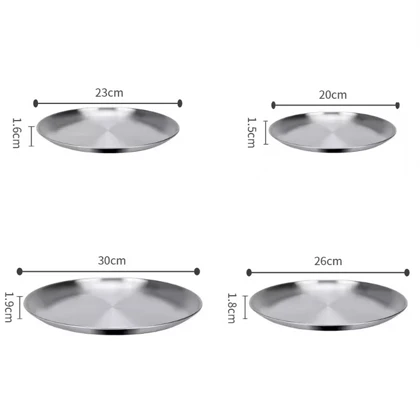 بشقاب استیل سیلور یونیک پلاس / unique plus در 7 سایز