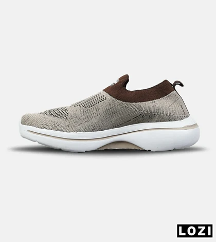 کفش کتانی طبی ورزشی کرم قهوه ای SKECHERS Archfit مدل 8818