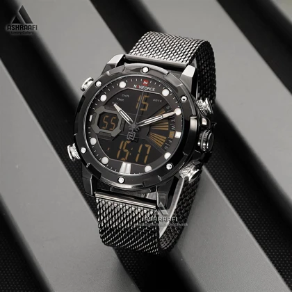 ساعت نیوی فورس بند حصیری Naviforce NF9172M