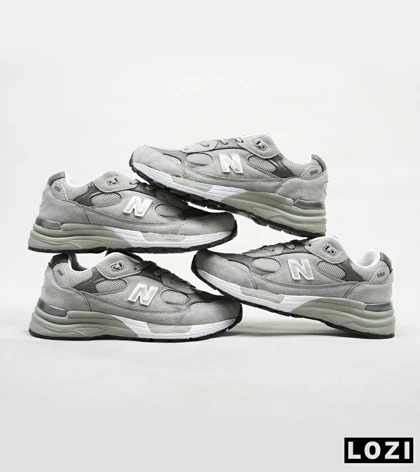 کفش کتانی طوسی سبز Newbalance 992