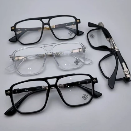 عینک کروم هارتز مشکی دو پل کد10662 Chrome Hearts