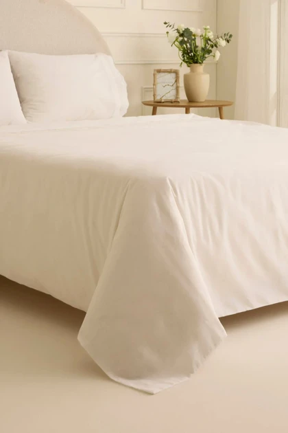 سرویس روتختی دانتل‌دار دو نفره Karaca Home مدل Velisse پنبه - سفید