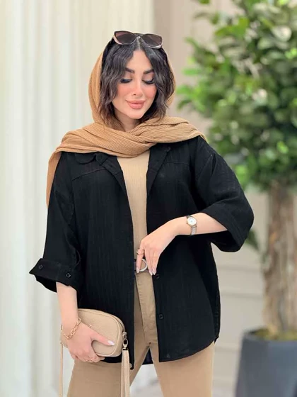شومیز سر آستین دو دکمه