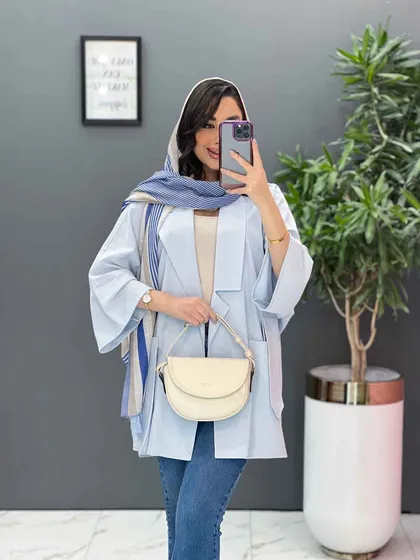 مانتو لینن جیب مثلثی