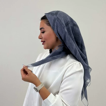 روسری ویسکوز چهارخونه
