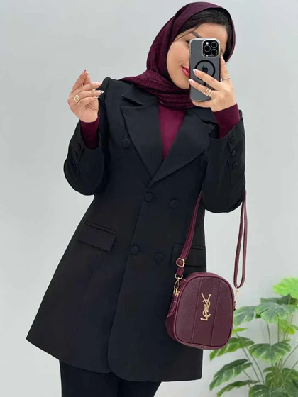مانتو کتی یقه انگلیسی مازراتی نفس کد 11611