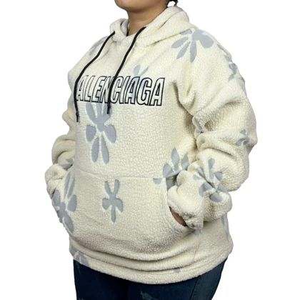 هودی تدی سفید طرح گل