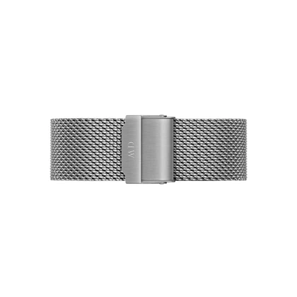 ساعت دنیل ولینگتون مردانه بند حصیری نقره ای صفحه مشکی DW-4697-G