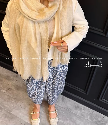 شال نخ لینن نازک و لطیف