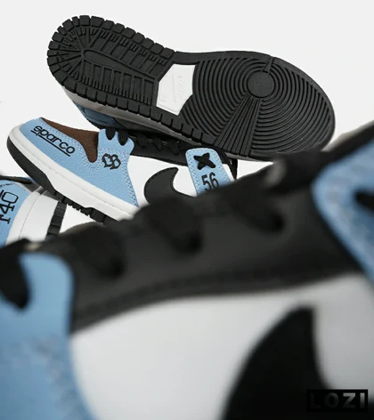 کفش کتانی مردانه و زنانه آبی مشکی Nike Sb Sparco F40