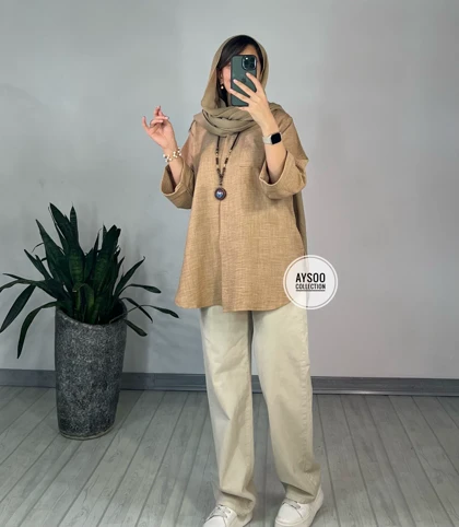 مانتو جلو دکمه نازگل
