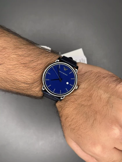 ساعت مچی امپریو آرمانی بند چرمی مشکی Emporio Armani