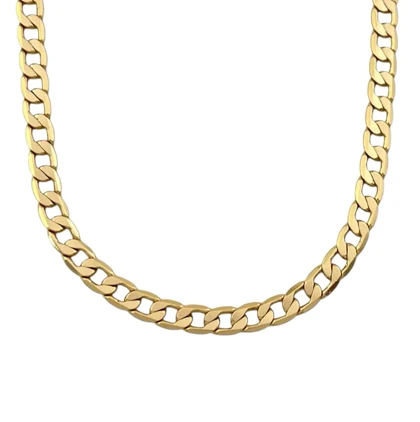 گردنبند زنانه ژوپینگ مدل ملیا طرح طلا با زنجیر فیگارو ظریف