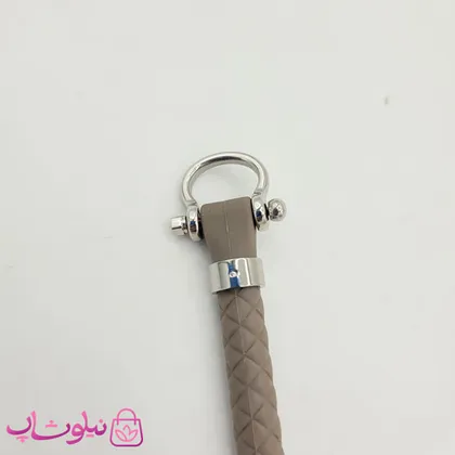 دستبند امگا رابر طوسی تیره با قفل نقره ای کیفیت مستر