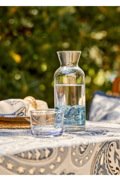 کاراف Bella Maison مدل Paisley شیشه‌ای - آبی