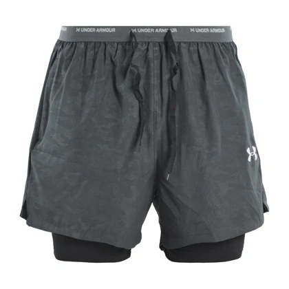 شلوارک کشاله دار ورزشی مردانه آندر آرمور مدل Heat Gear-2334 چریکی طوسی