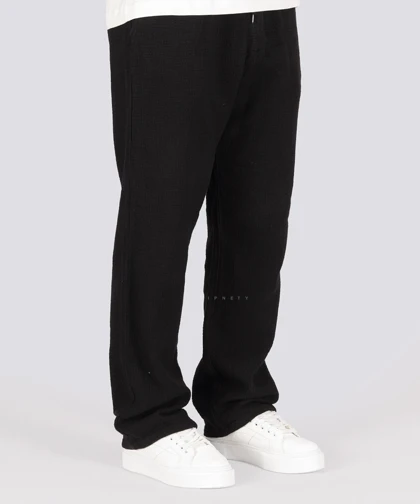 شلوار کنفی بگ و کمر کش مشکی 1060